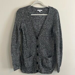 Delia's y2K Knit Cotton Cardigan‎ Oversized Longline Cozy Office S Black casual
